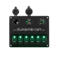 Painel de interruptor do balancim 6 Posição 12V Socket 3.1a